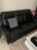Canapé semi-cuir 3+2 places avec 4 relaxe électrique…., Maison & Meubles, Enlèvement, Utilisé, Cuir