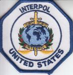 Geborduurde opnaaipatch - Interpol USA, Ophalen of Verzenden, Zo goed als nieuw, Overige onderwerpen