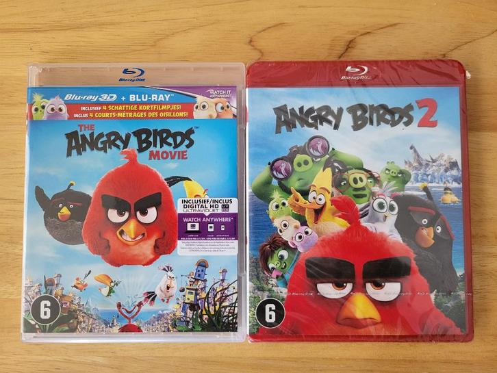 Lot Blu-Ray intégrale Angry Birds 1 & 2, Cd's en Dvd's, Blu-ray, Zo goed als nieuw, Tekenfilms en Animatie, 3D, Ophalen