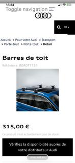 Barres de toit neuves d’origine audi q5 sportback, Enlèvement ou Envoi, Comme neuf