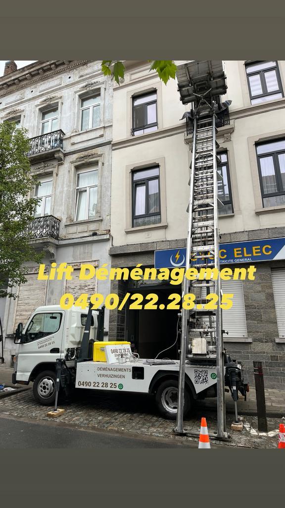 7/7 LIFT + 20m3 VERHUISWAGEN 📞0490 22 28 25📞, Huis en Inrichting, Kachels, Ophalen of Verzenden