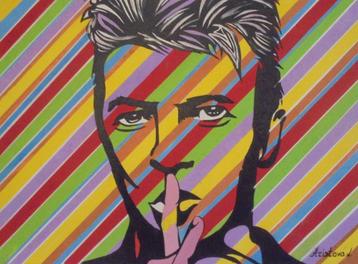 peinture à l'huile pop art David Bowie (60x80 cm)