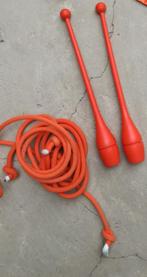 GRS : ballon, ruban, corde, massues, maillot, Sport en Fitness, Turnen, Ophalen, Gebruikt, Rood