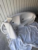 Te koop lavabo met voet, Doe-het-zelf en Bouw, Sanitair, Ophalen, Zo goed als nieuw