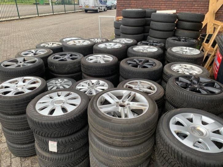 PARTIJ VELGEN SETS 24 SETS 15/TM 18 INCH + BANDEN EXPORT, Auto-onderdelen, Carrosserie, Audi, BMW, Honda, Mazda, Mercedes-Benz