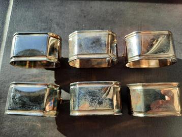 servietringen serviet ring verzilverd met goudkleurige strik beschikbaar voor biedingen