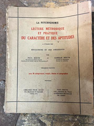 La Psychognomie - Lecture méthodique (1931) beschikbaar voor biedingen