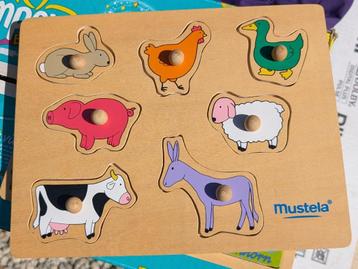 Puzzle bois animaux de la ferme pour les tout petits  beschikbaar voor biedingen