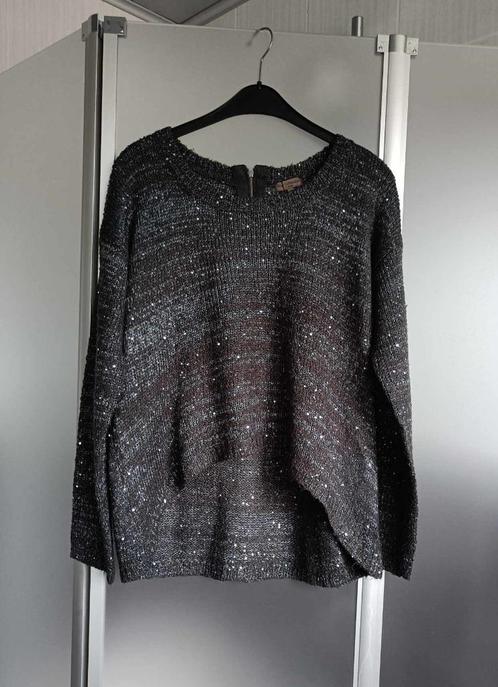 Sweater - Zwart - Pailletten - MarCollection - Small - €2,50, Kleding | Dames, Truien en Vesten, Gedragen, Maat 36 (S), Zwart