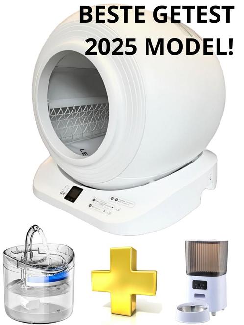 Model2025 Zelfreinigende kattenbak inclusief veel extra's !!, Dieren en Toebehoren, Kattenbakken, Nieuw, Open, Zelfreinigend, Verzenden