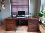 Prachtig ,  groot teakhouten bureau, Huis en Inrichting, Bureaus, Ophalen, Gebruikt, Bureau