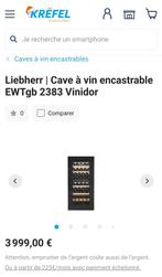 Frigo cave à vin LIEBHERR NEUVE SCELLÉE, Enlèvement