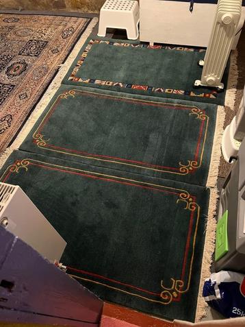 lot de 3 tapis en pure laine 125X80 neuf beschikbaar voor biedingen