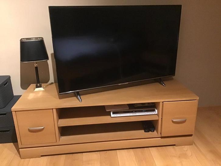 Kast voor TV/video/audio . Lage kast met lades en legplank., Maison & Meubles, Armoires | Mobilier de télévision, Moins de 100 cm