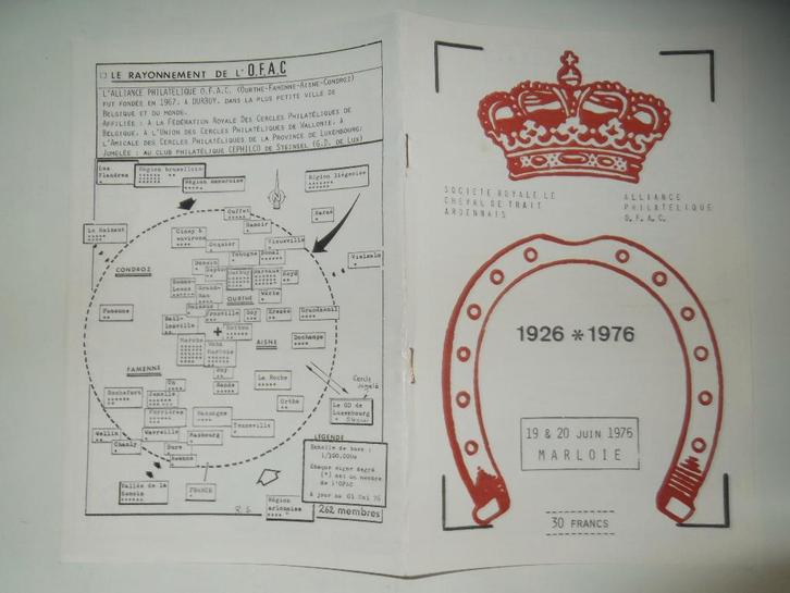 1810 FDS Brochure Le Cheval de Trait Ardennais 1976 signé, Postzegels en Munten, Postzegels | Europa | België, Gestempeld, 1e dag stempel