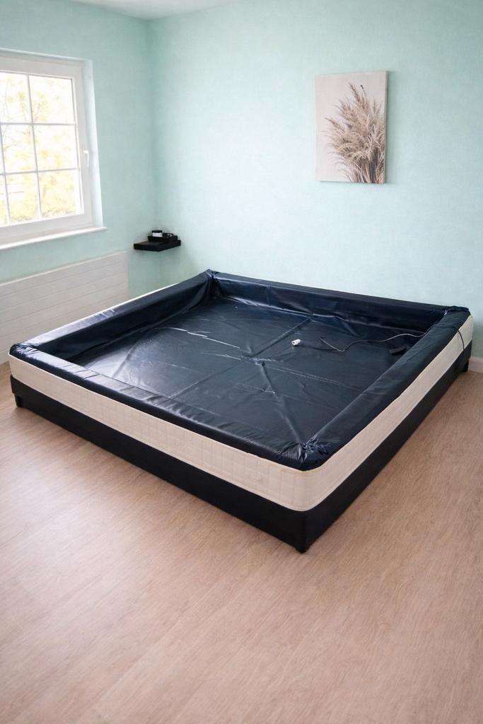 Waterbed duo matras,2x verwarming en alle benodigdheden, Maison & Meubles, Chambre à coucher | Waterbedden, Comme neuf, Système duo