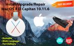 Mac OS X El Capitan 10.11.6, OSX via USB van 32GB zonder DVD, Computers en Software, Besturingssoftware, Nieuw, MacOS, Verzenden