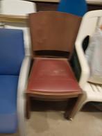8 houten stoelen met rood zitvlak, Antiek en Kunst, Ophalen