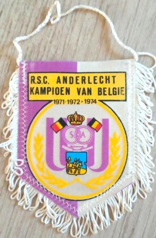 RSC Anderlecht 3x kampioen 1970s unieke vintage vaandel, Verzamelen, Sportartikelen en Voetbal, Spel, Ophalen of Verzenden