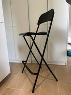 Tabouret - Chaise de bar IKEA noire "FRANKLIN", Ophalen, Zo goed als nieuw