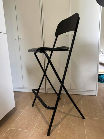 Tabouret - Chaise de bar IKEA noire "FRANKLIN" beschikbaar voor biedingen