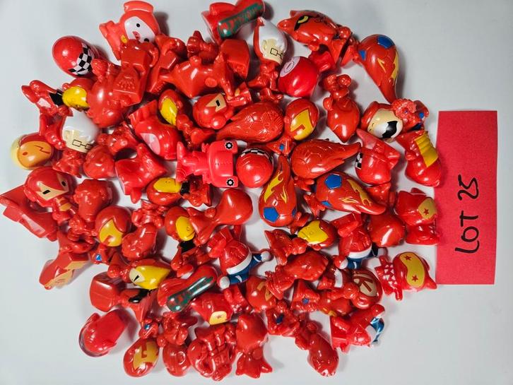 Lot 25 Gogos Crazy Bones - rood, Verzamelen, Poppetjes en Figuurtjes, Zo goed als nieuw, Verzenden