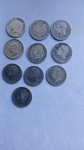 Spaanse munt Alfonso 13 zilver 50c beschikbaar voor biedingen