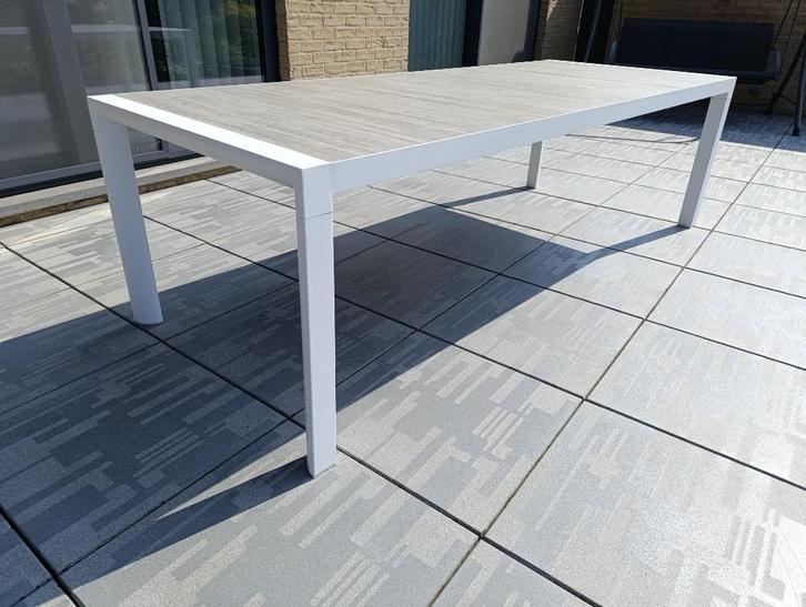 Table de jardin en aluminium et céramic Exterioo, Tuin en Terras, Tuintafels, Zo goed als nieuw, Rechthoekig, Aluminium, Ophalen