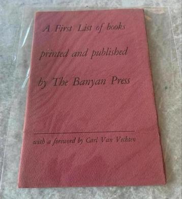 Livre la première liste publiés The Banyan Press 1948 vtg