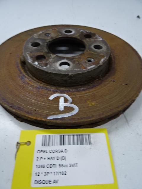 REMSCHIJF VOOR Opel Corsa D (01-2006/12-2014), Auto-onderdelen, Remmen en Aandrijving, Opel, Gebruikt