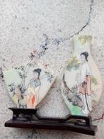 Chinese miniaturen op marmer., Antiek en Kunst, Ophalen of Verzenden