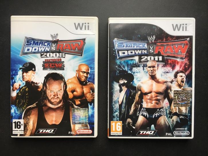 Smackdown vs Raw 2008 + 2011 (Wii), Games en Spelcomputers, Games | Nintendo Wii, Zo goed als nieuw, Ophalen of Verzenden