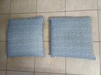 Kussens 2 stuks - Samen: 10 euro !, Ophalen of Verzenden, Zo goed als nieuw, Blauw, Vierkant