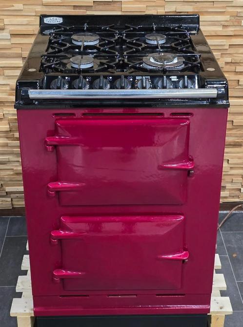🔥 Luxe Fornuis AGA companion 60 cm bordeaux rood 2 ovens, Elektronische apparatuur, Fornuizen, Zo goed als nieuw, Vrijstaand