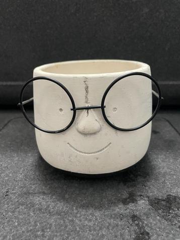 Bloempot met bril beschikbaar voor biedingen