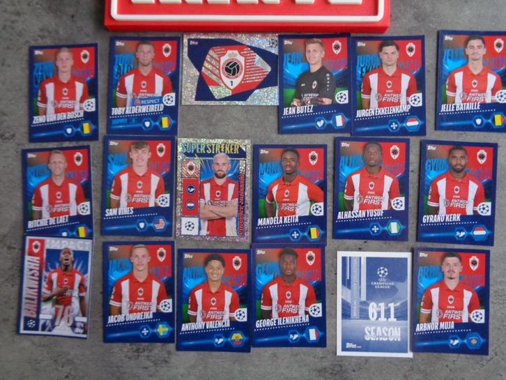TOPPS  VOETBAL STICKERS fc ANTWERP 2023/24 18X NIEUWST, Hobby en Vrije tijd, Stickers en Plaatjes, Verzenden