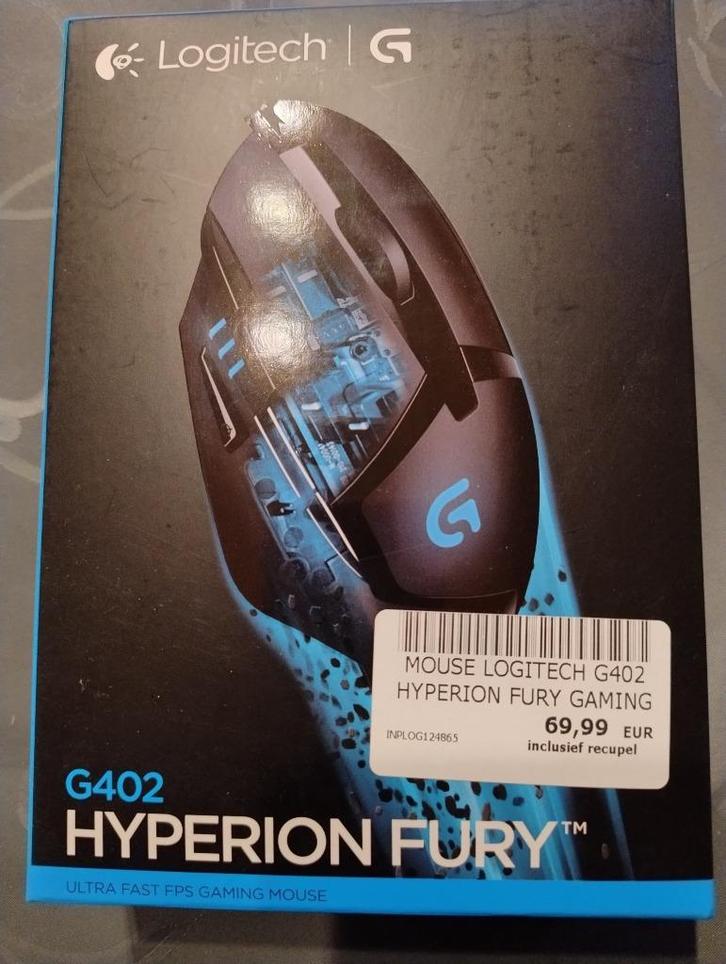Logitech G402 Hyperian Fury Gaming Mouse, Computers en Software, Muizen, Gebruikt, Muis, Rechtshandig, Bedraad, Gaming muis, Ophalen of Verzenden