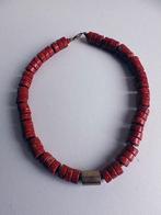 Vintage Collier van Bloedkoraal., Enlèvement, Comme neuf, Rouge
