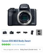 Canon m50 met lenzen en accessoires, Comme neuf, Enlèvement, Accessoires, Zoom