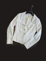 Korte ecru leren jasje van Pinko maat 36, Pinko, Overige kleuren, Ophalen of Verzenden, Jasje