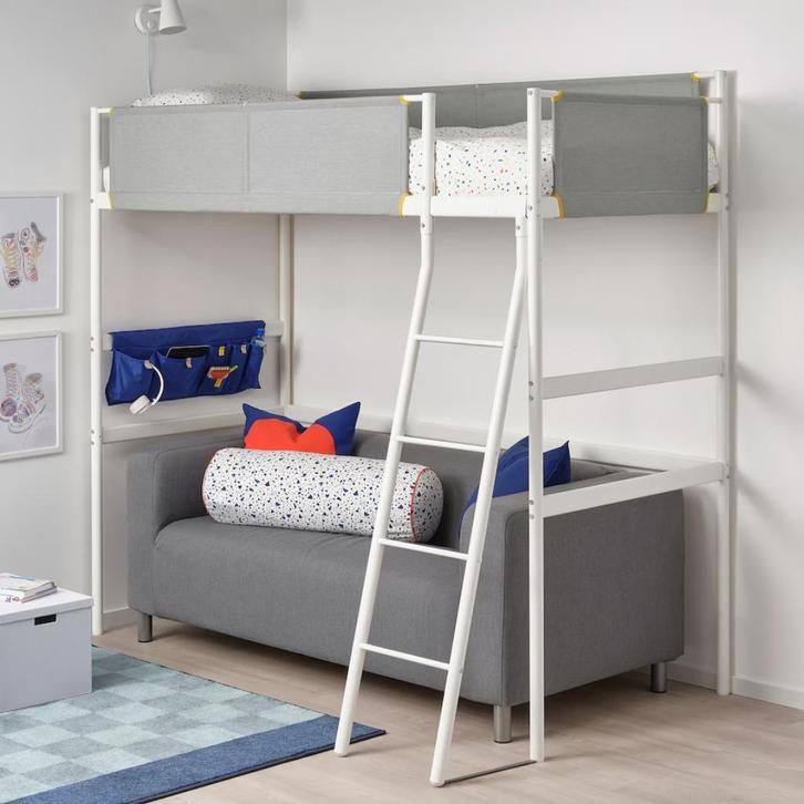 IKEA VITVAL hoogslaper + matras (VESTERÖY 90x200), Kinderen en Baby's, Kinderkamer | Stapelbedden en Hoogslapers, Nieuw, Hoogslaper