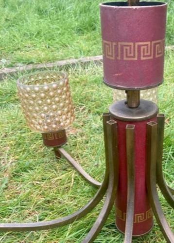 luster kroonluchter koper  en glas beschikbaar voor biedingen