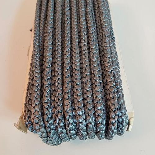 14,5 meter glanzend blauwgrijs touw, Hobby en Vrije tijd, Naaien en Fournituren, Zo goed als nieuw, Ophalen