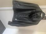 Zwarte leerlook dames jas, Kleding | Dames, Jassen | Winter, Ophalen, Nieuw, Maat 46/48 (XL) of groter, Zwart