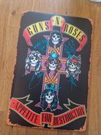 Metalen wandplaat Guns N Roses, Verzamelen, Ophalen of Verzenden, Nieuw