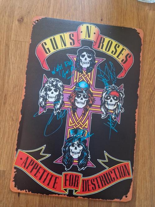 Metalen wandplaat Guns N Roses, Verzamelen, Merken en Reclamevoorwerpen, Nieuw, Ophalen of Verzenden