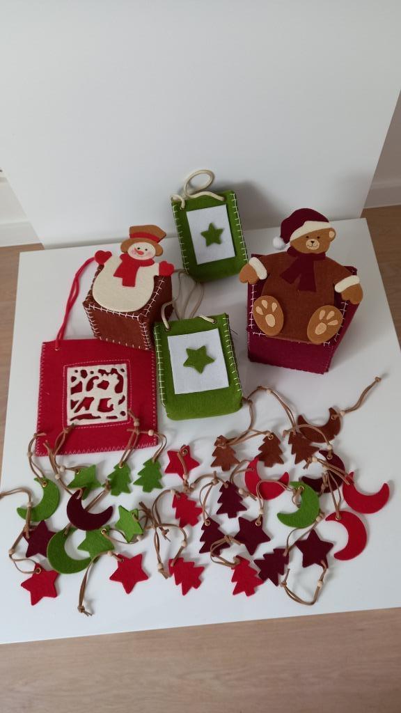 lot kerstverpakking in vilt, Diversen, Kerst, Ophalen of Verzenden