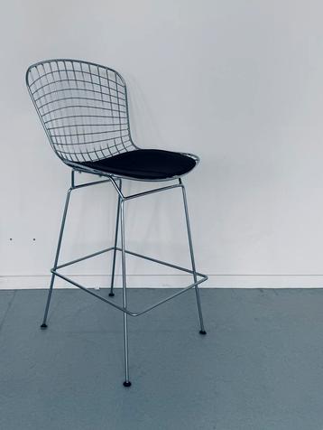 4x Wire Chair (Bertoia) Replica (barkruk), 90 cm ou plus, Avec repose-pieds, 4 tabourets, Comme neuf