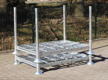 (5x) stapelrack - stapelrek - mobiele rack (incl rongen)