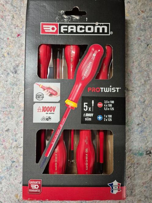 6 nieuwe Facom Protwist 1000V elektrisch geïsoleerd..., Doe-het-zelf en Bouw, Gereedschap | Handgereedschap, Nieuw, Ophalen of Verzenden